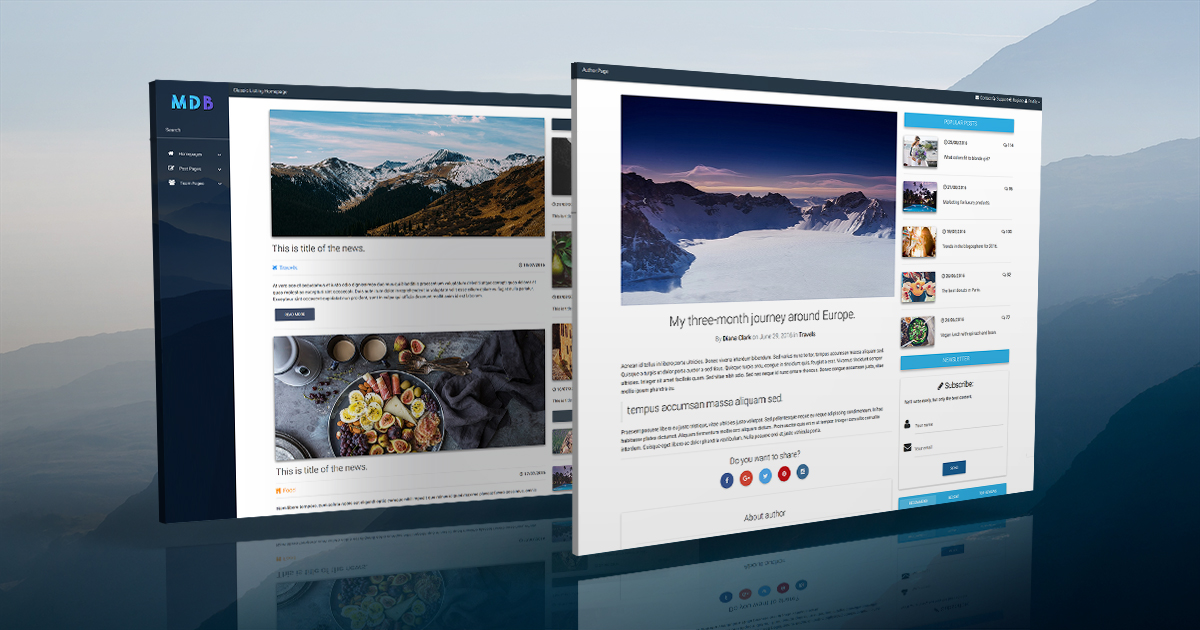 Material Design Bootstrap Template