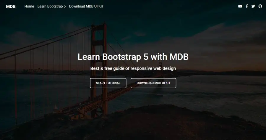 MDB 5 Brown Footer Component