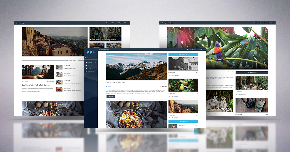Material Design Bootstrap Template