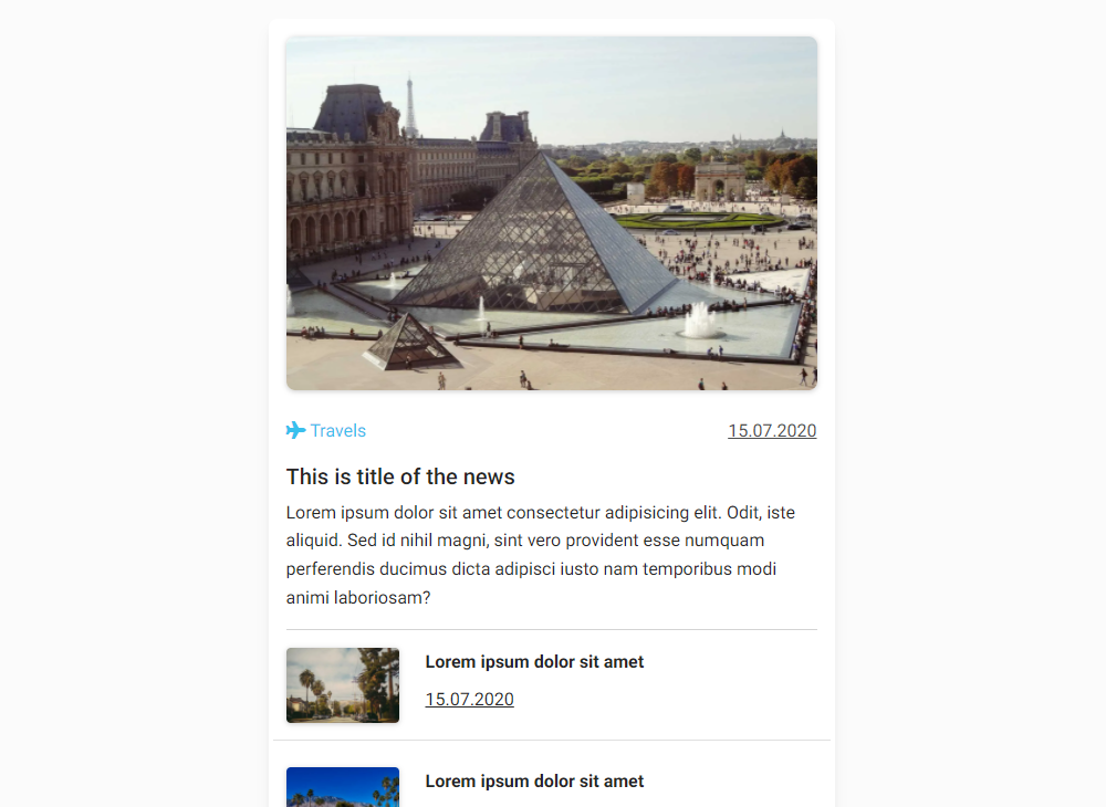 Bootstrap 5 News Feed