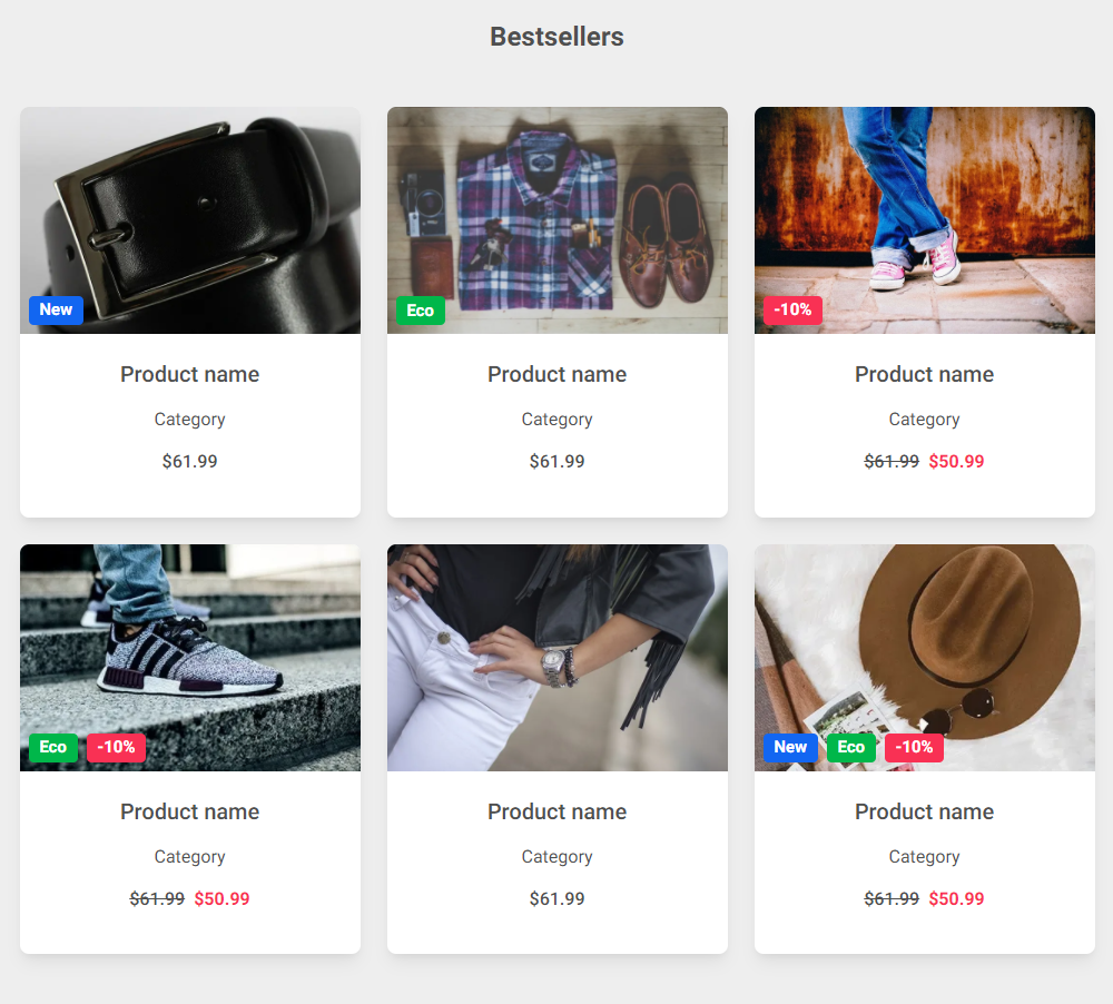 Bootstrap 5 Product Cards