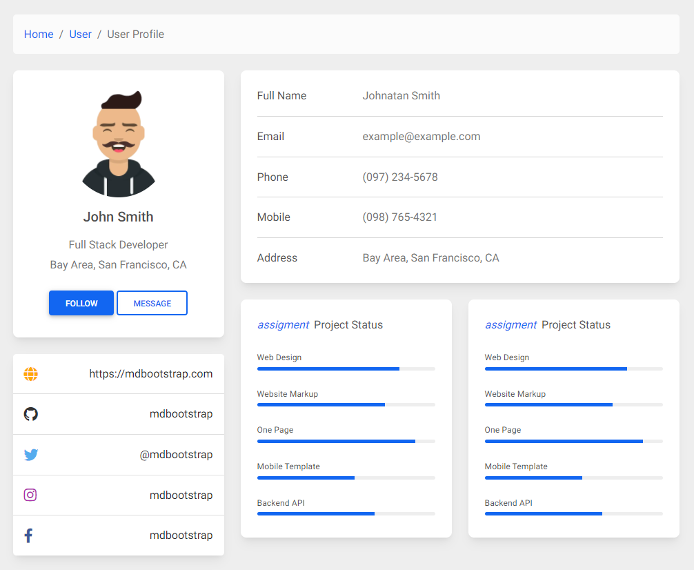 Npm bootstrap profiles Skypack