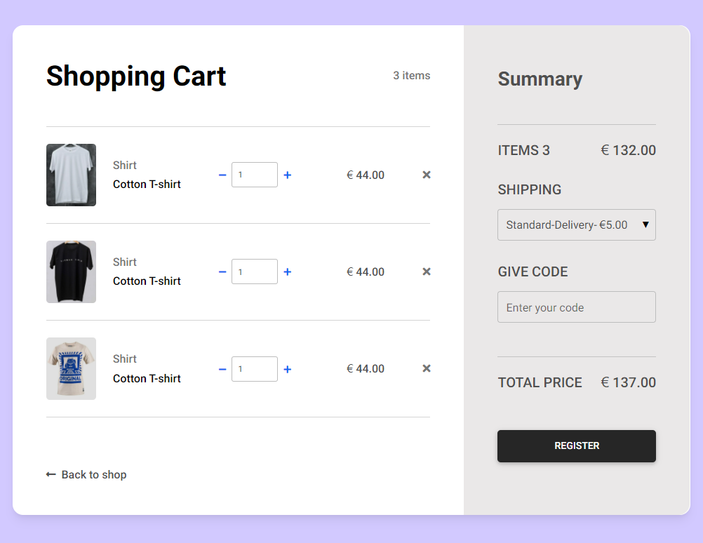 React Bootstrap 5 Shopping Carts