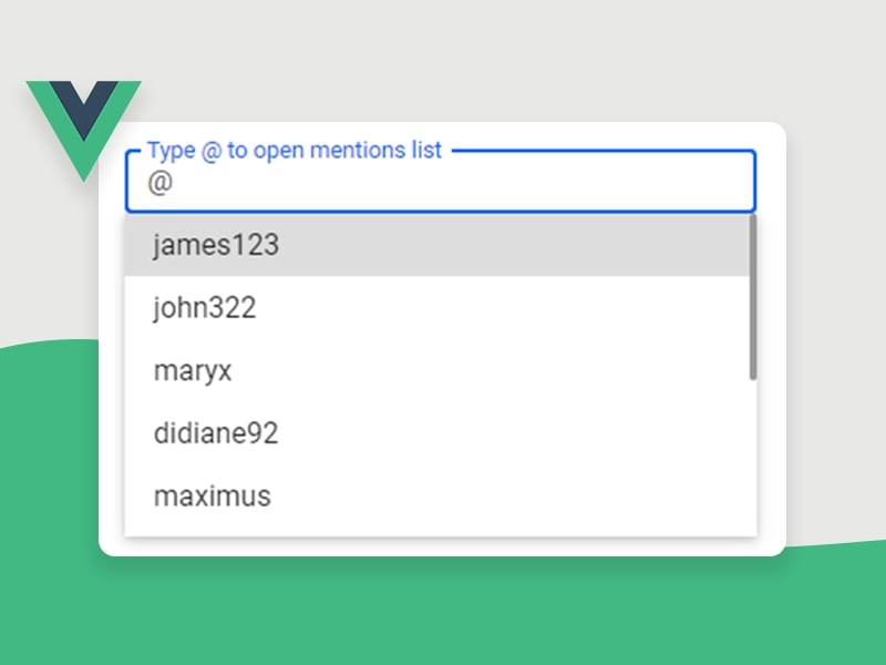 Vue Mention Bootstrap