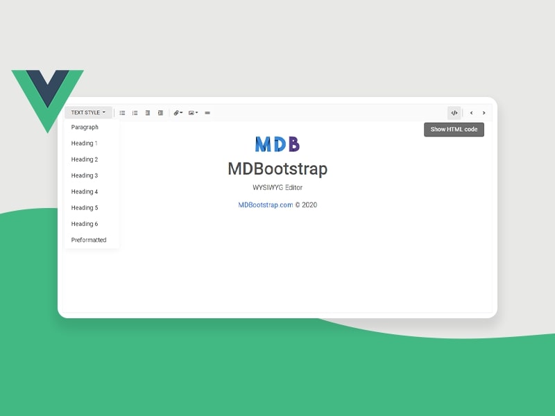 Vue WYSIWYG Bootstrap