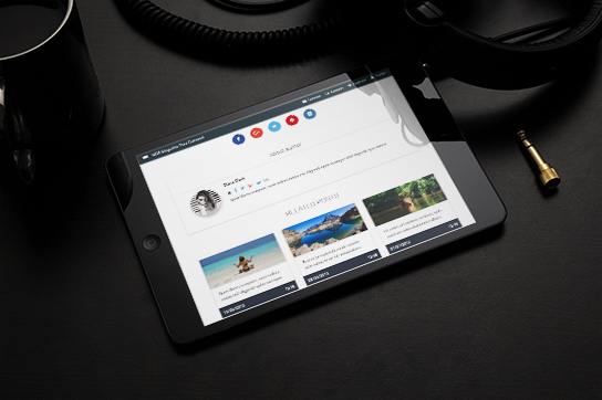 MDB website displayed on iPad