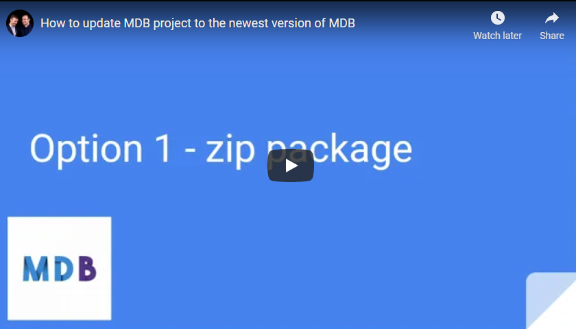 How to update MDB project