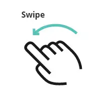 Swipe gesture