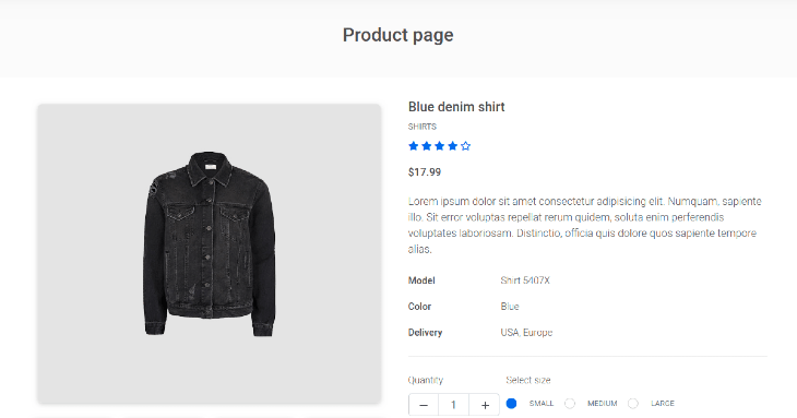 Example eCommerce Product Page