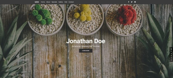 Culinary Portfolio - Material Design for WordPress