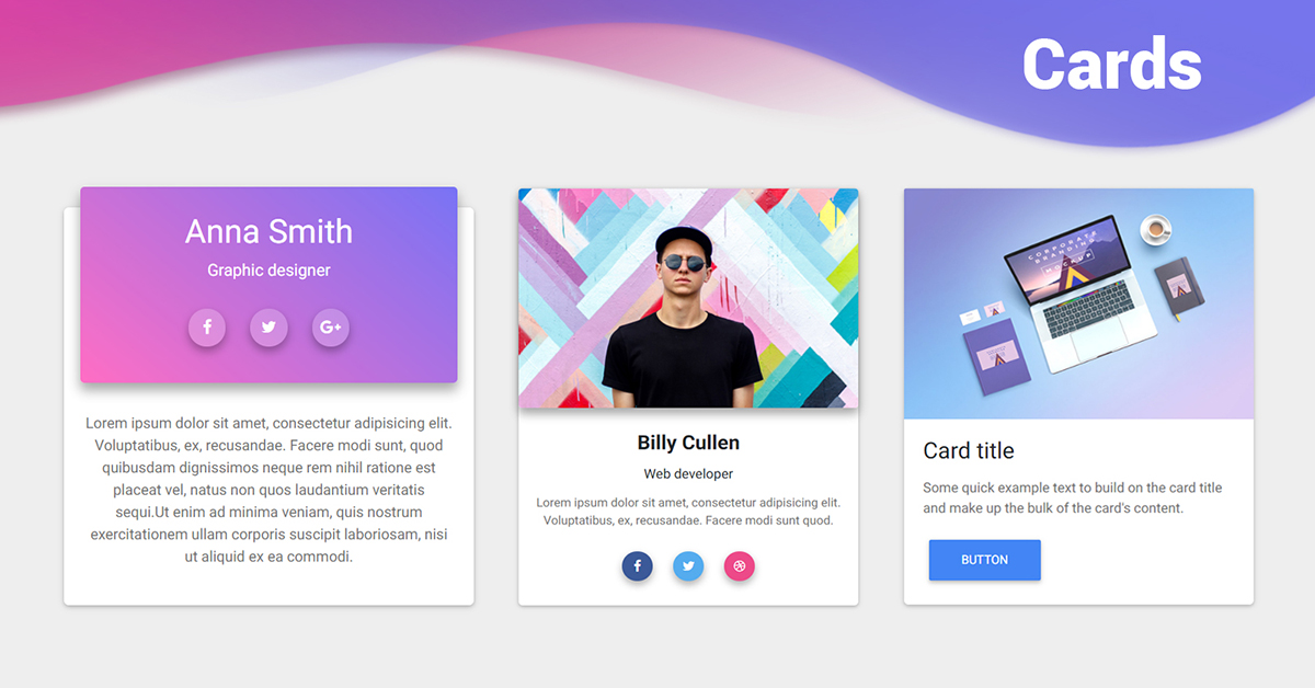 card presentation bootstrap