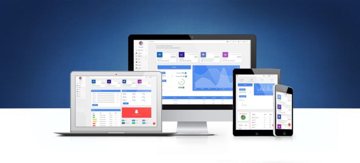A look on Bootstrap admin templates pack displayed on different devices.