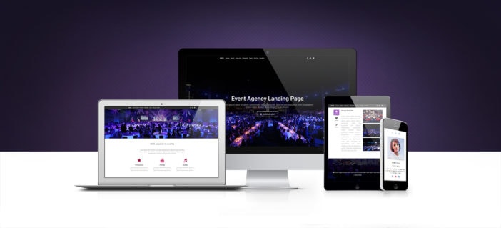 Different views on Bootstrap Premium Landing Page