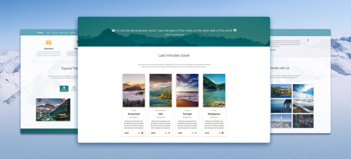 Travel landing page